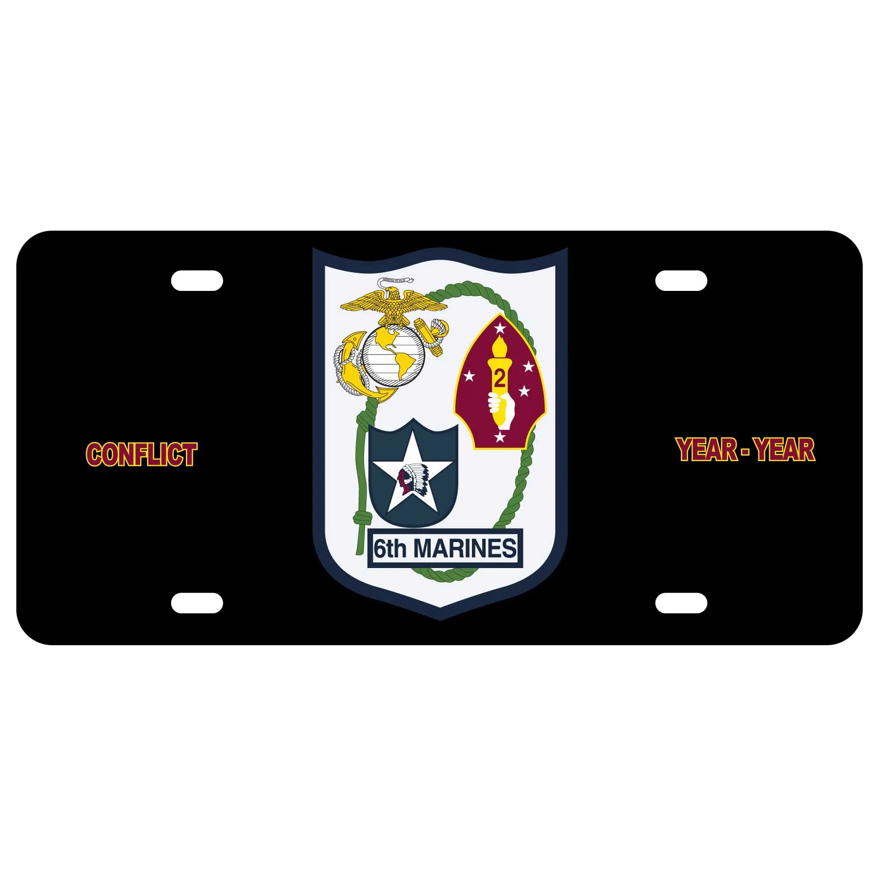 6th Marines Regimental License Plate