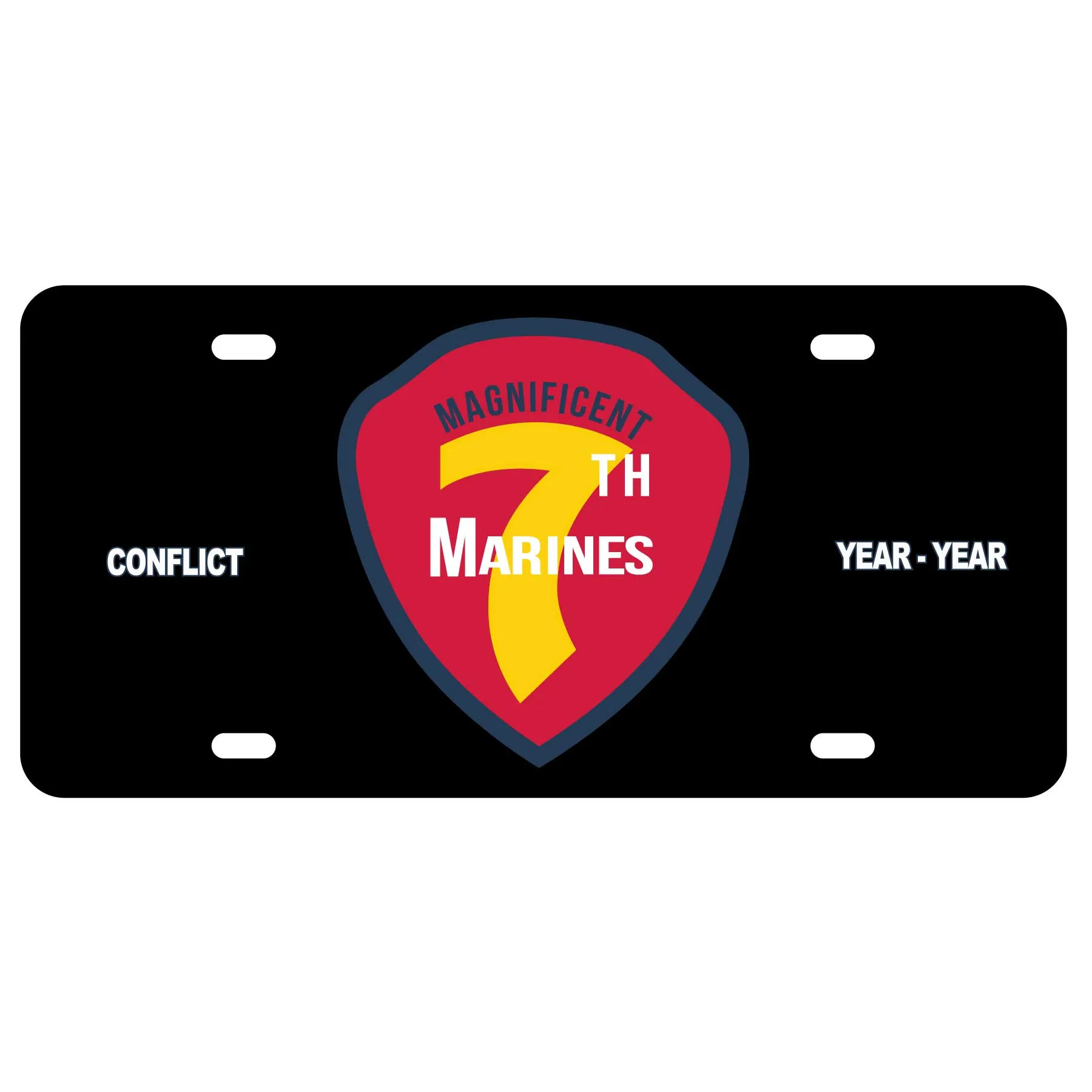 7th Marines Regimental License Plate