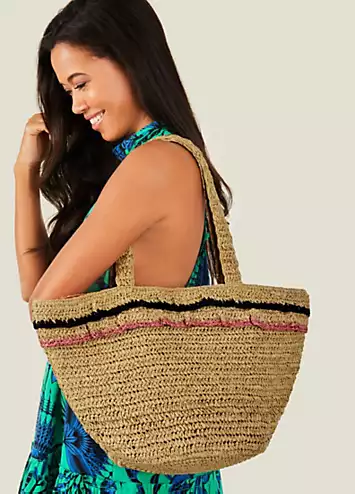 Accessorize Ruffle Top Basket Bag