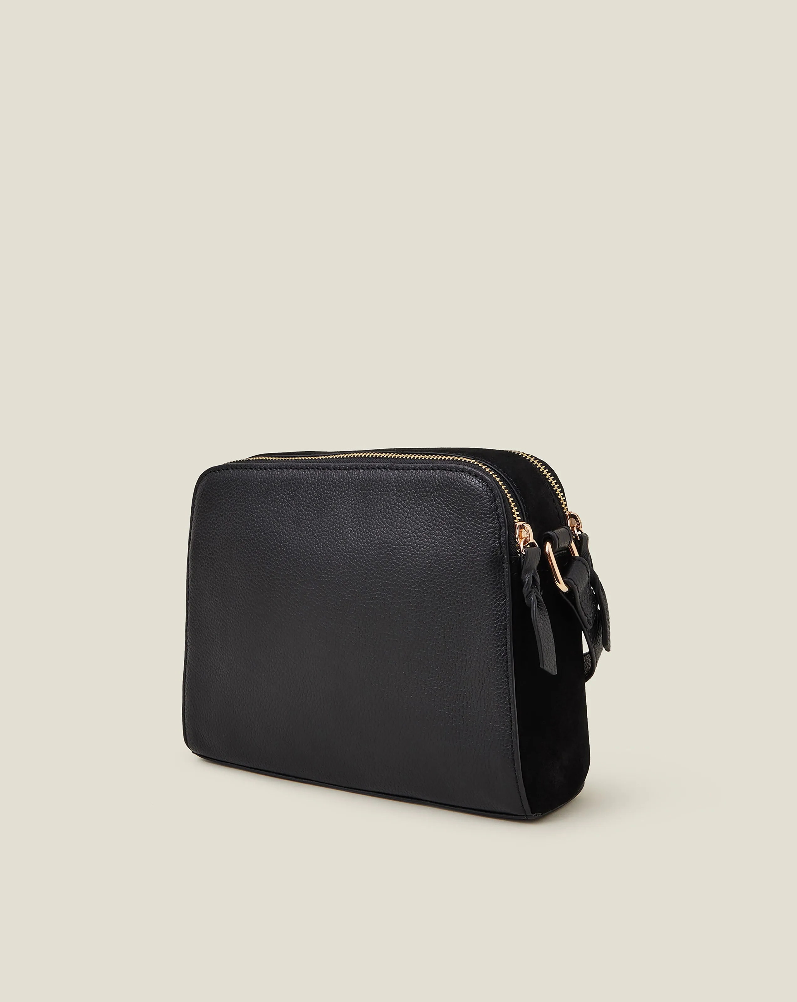 Accessorize Zip Leather Cross-Body Bag | Simply Be