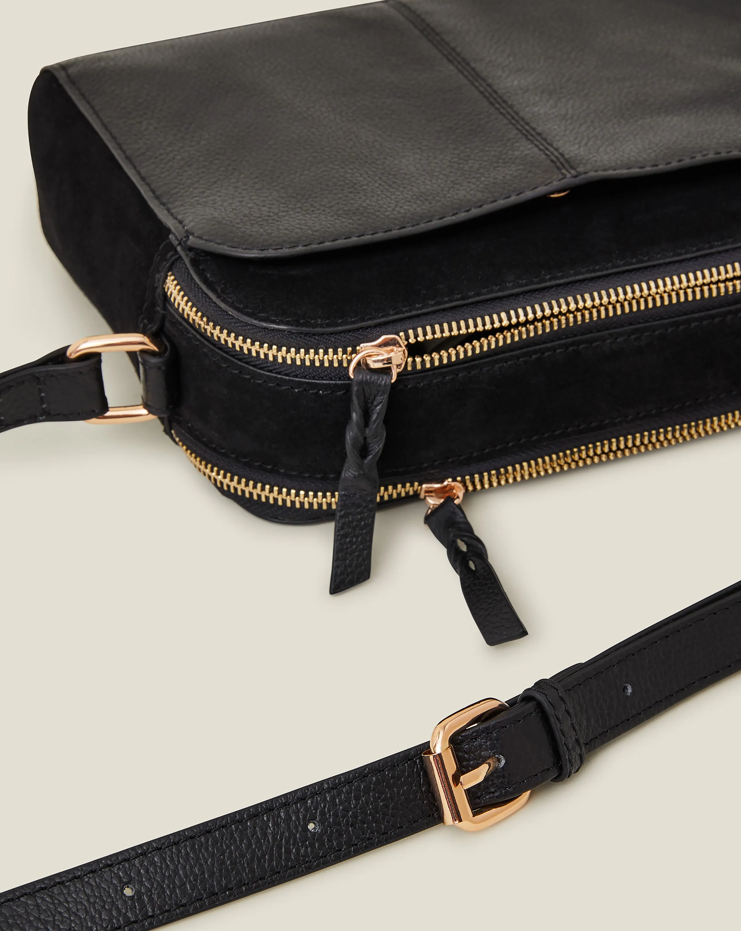 Accessorize Zip Leather Cross-Body Bag | Simply Be