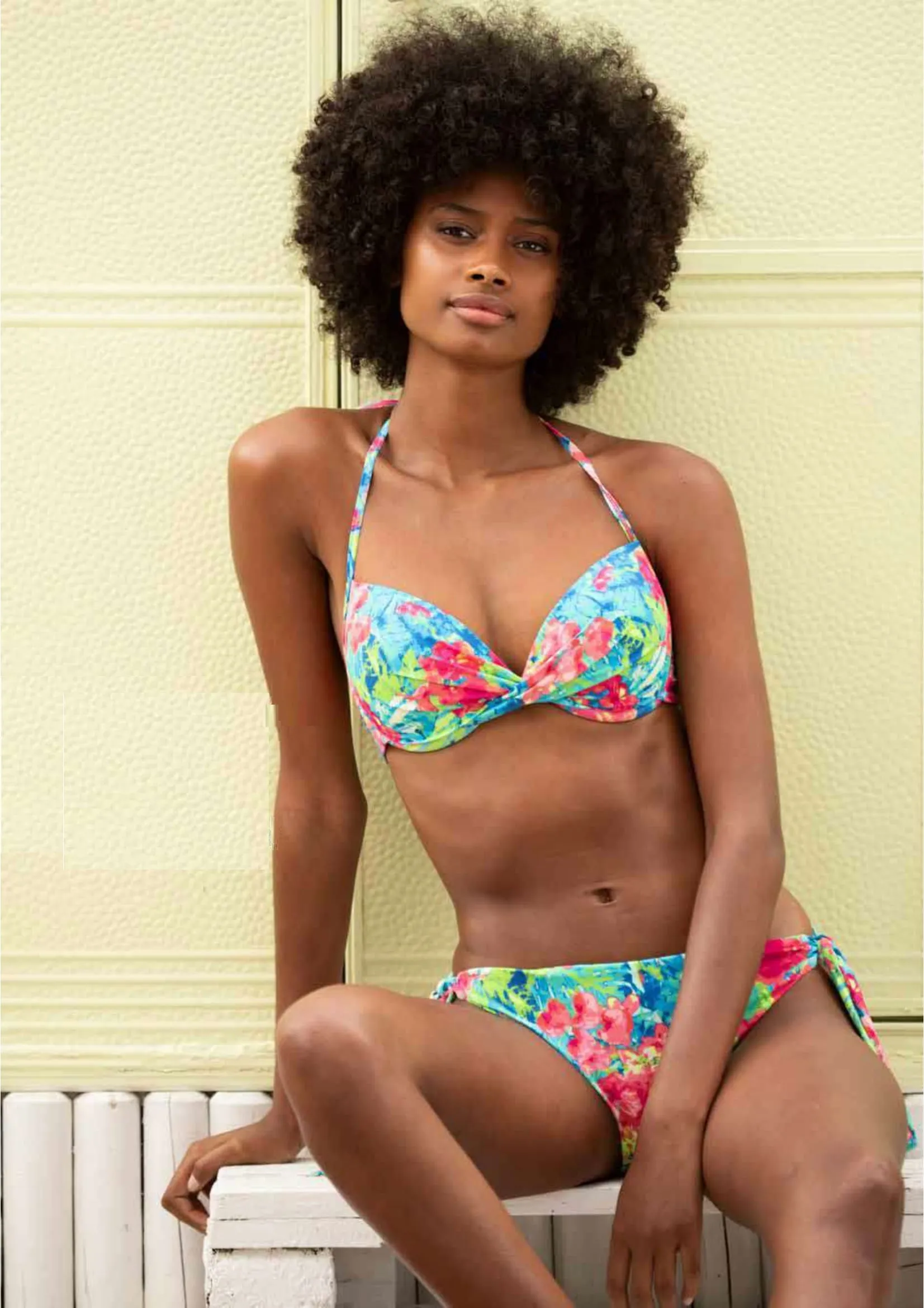 ADMAS Bikini Copa Flowers para Mujer