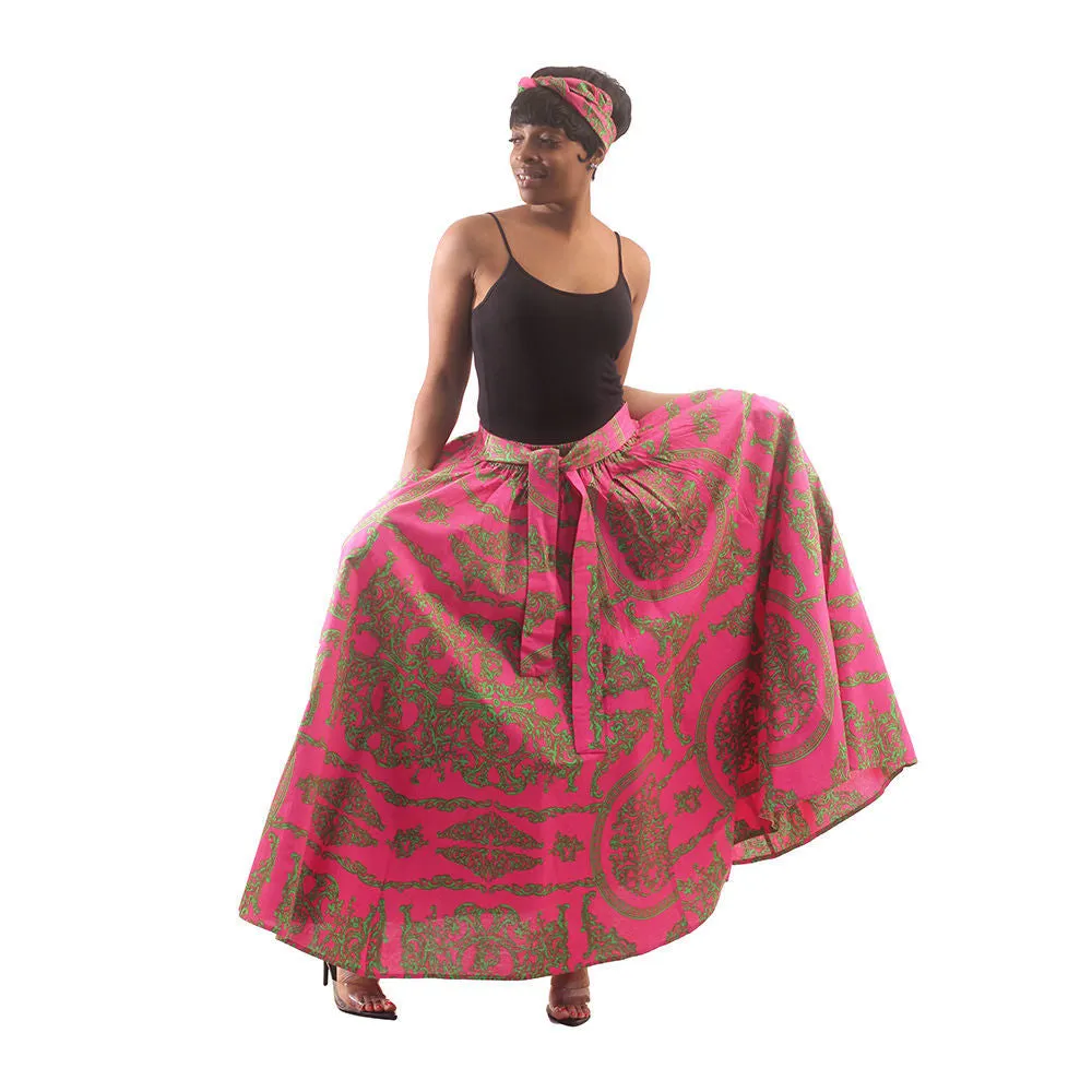 African Print Maxi Skirt