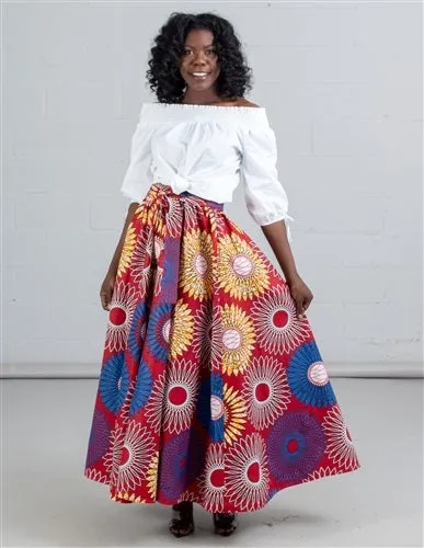 African Print Maxi Skirt