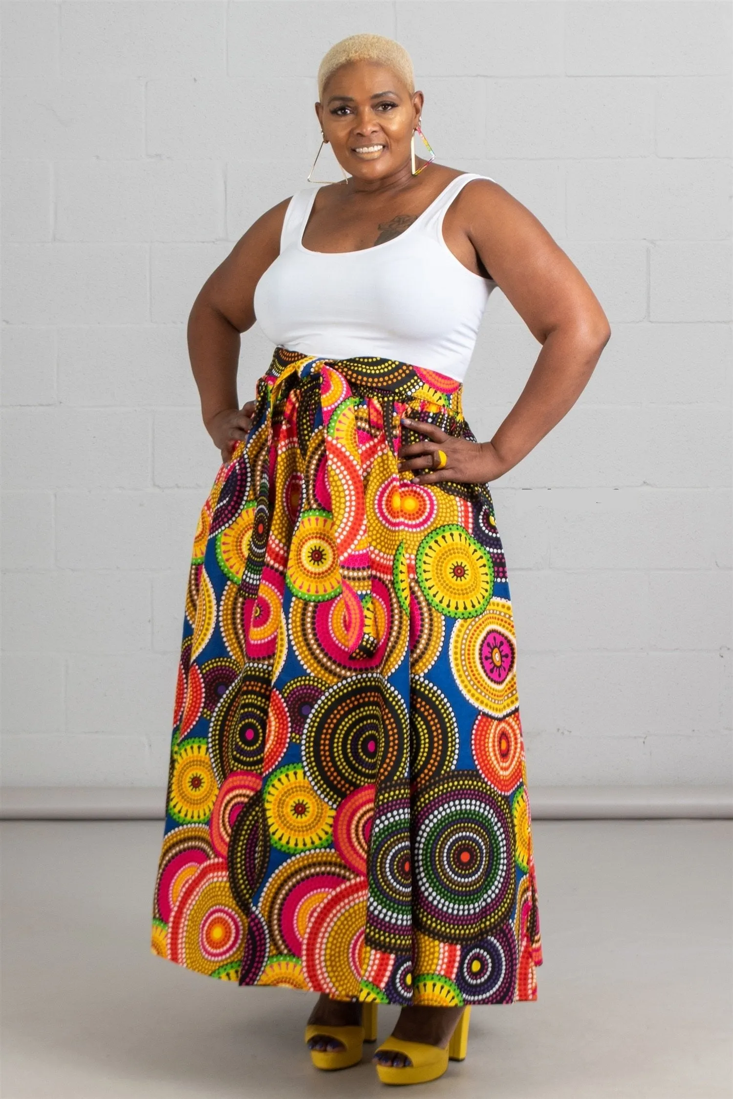 African Print Maxi Skirt