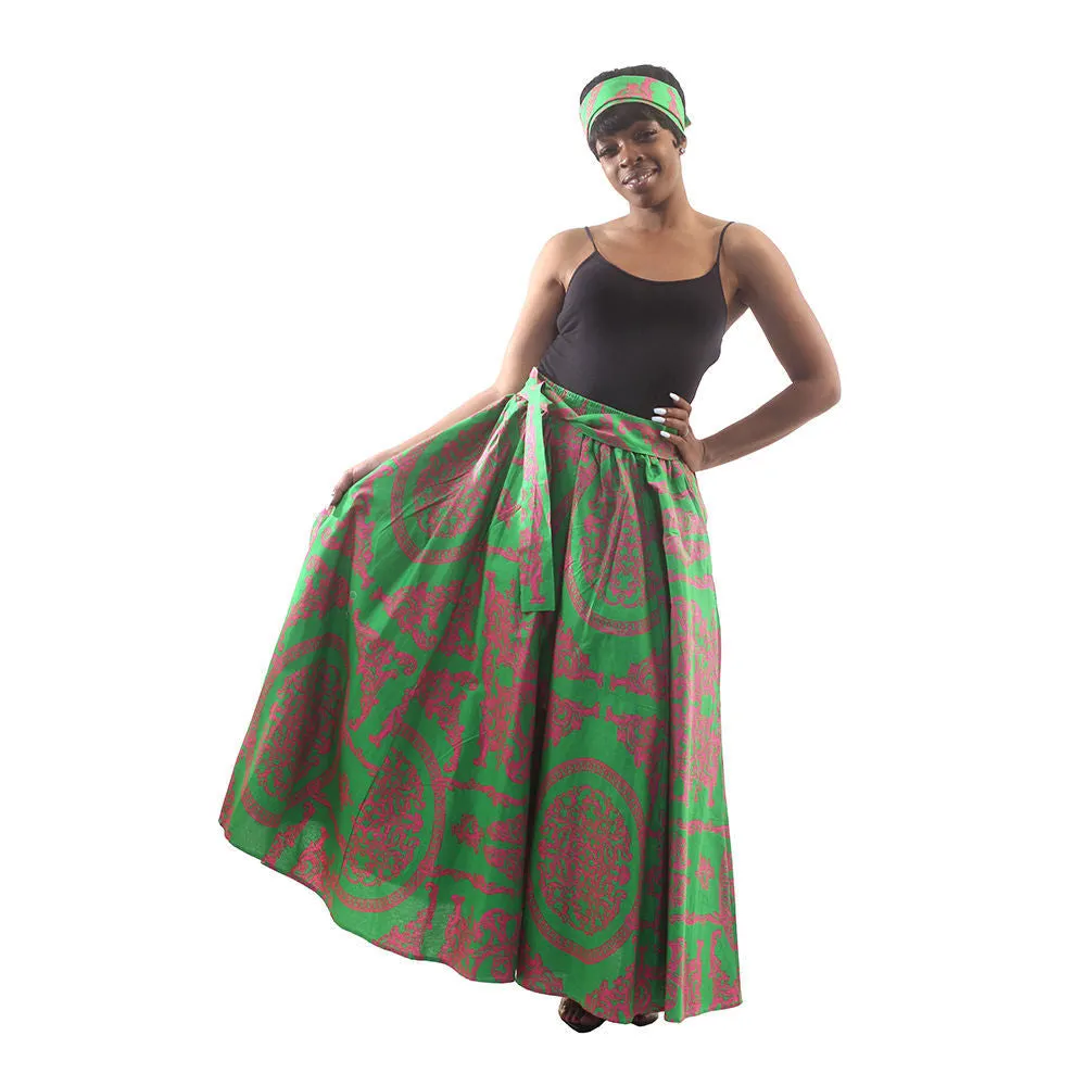 African Print Maxi Skirt