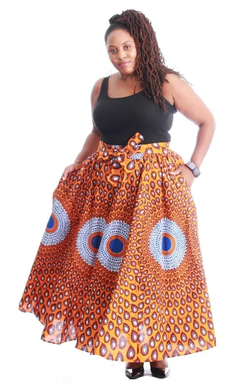 African Print Maxi Skirt