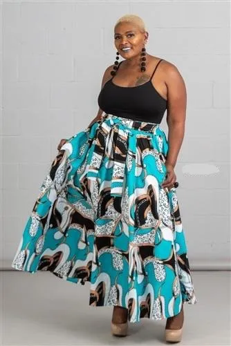 African Print Maxi Skirt