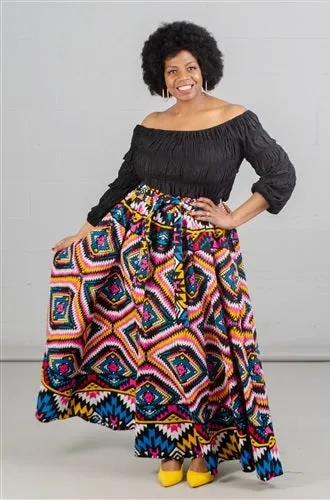 African Print Maxi Skirt