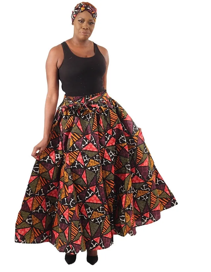 African Print Maxi Skirt