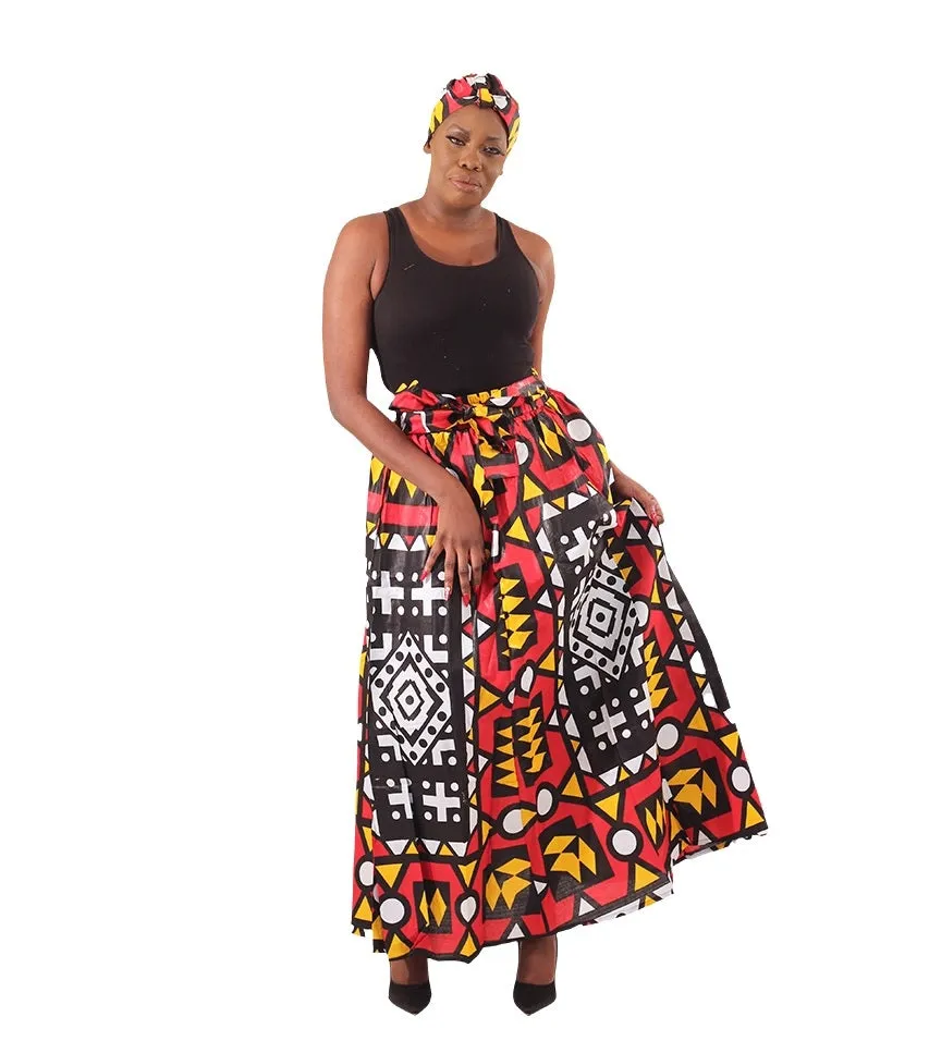 African Print Maxi Skirt