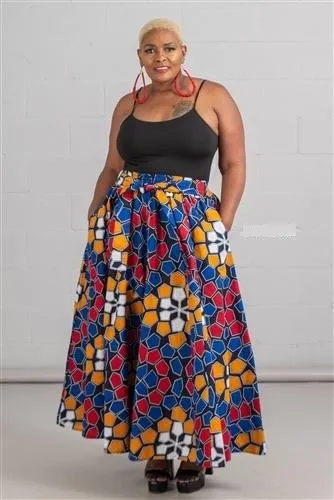 African Print Maxi Skirt