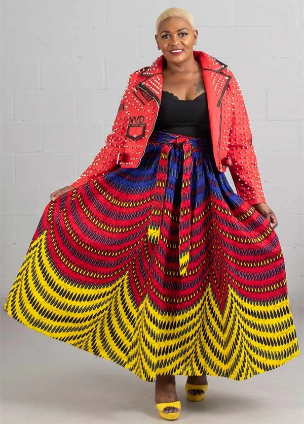 African Print Maxi Skirt