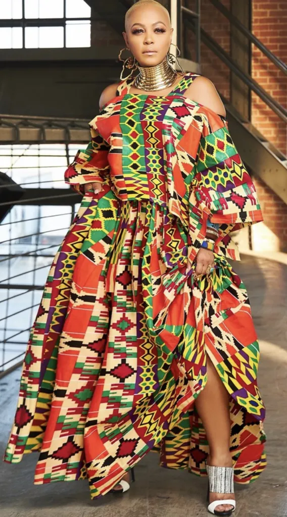 African Print Maxi Skirt