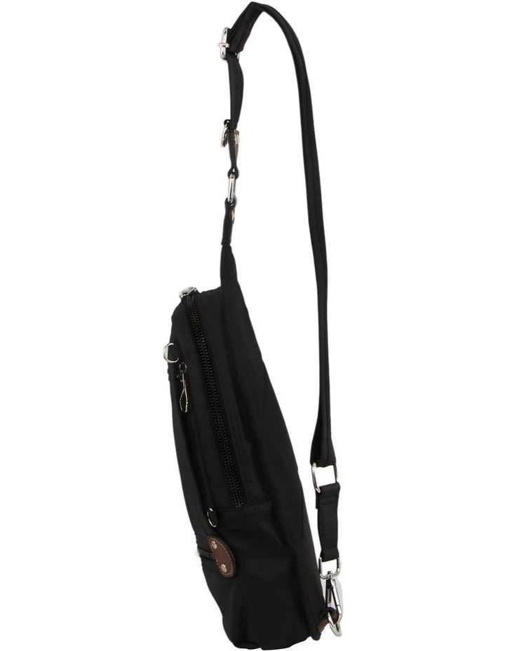 Anti-Theft Cross Body Bag in Black