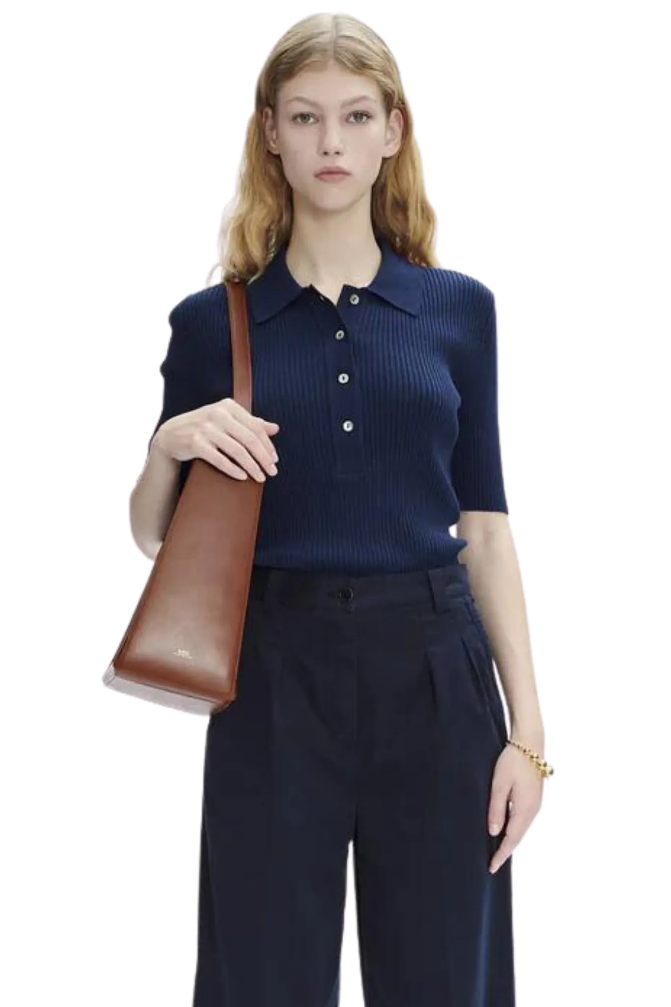 A.P.C.     Danae Polo in Crepe Cotton