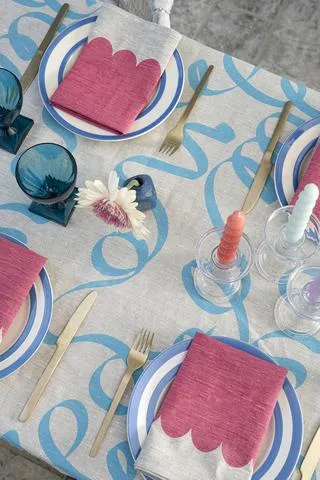 AQUA DOOR DESIGNS SCALLOP NAPKINS ROSE