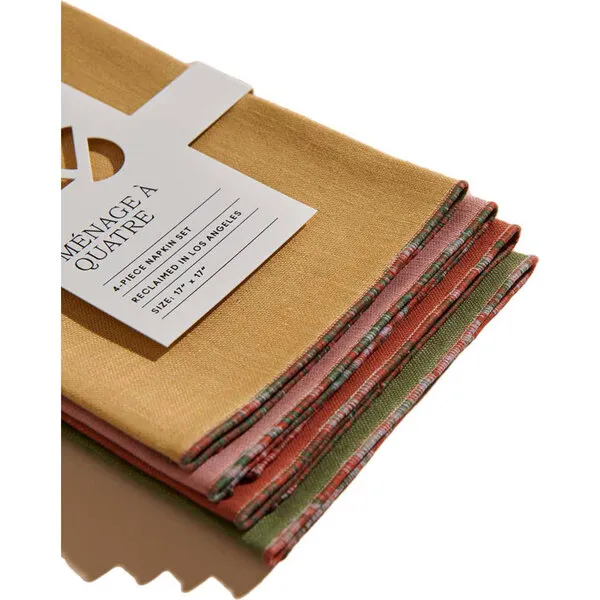 Atelier Saucier The Santa Fe Napkins, 4-Piece Set