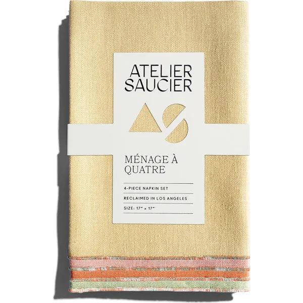 Atelier Saucier The Santa Fe Napkins, 4-Piece Set