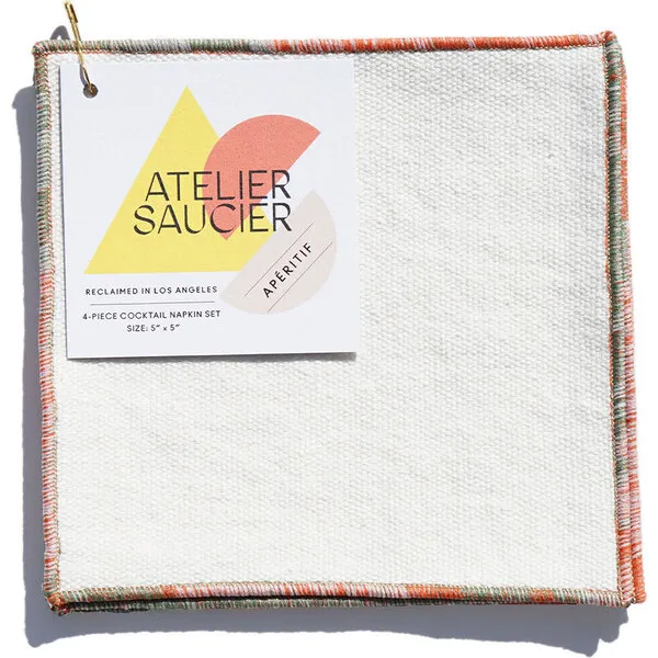 Atelier Saucier The Santa Fe Set Cocktail Napkins, 4-piece Set