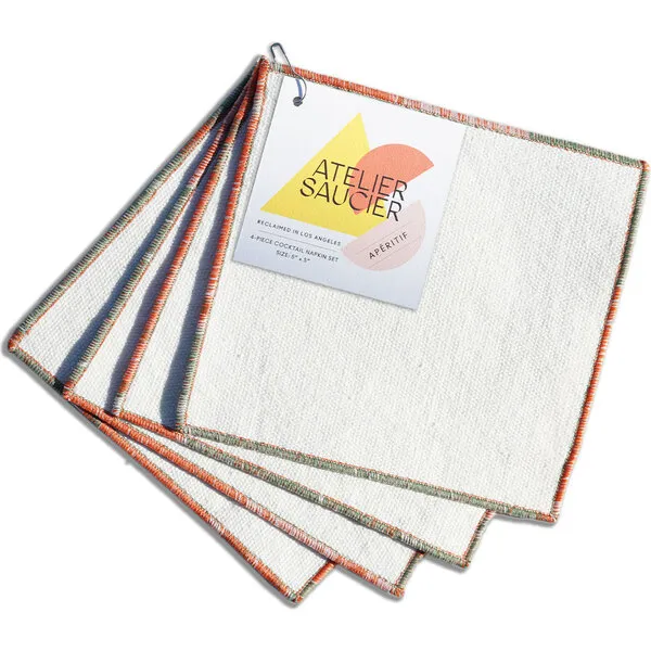 Atelier Saucier The Santa Fe Set Cocktail Napkins, 4-piece Set