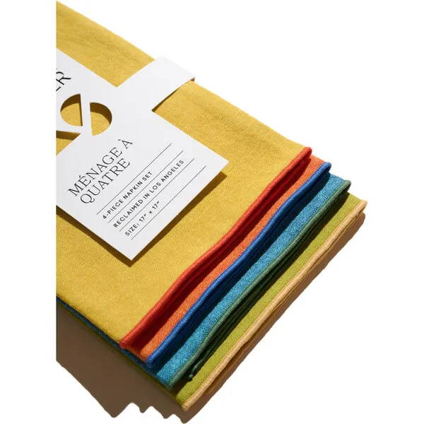 Atelier Saucier The Toucan Napkins, 4-Piece Set