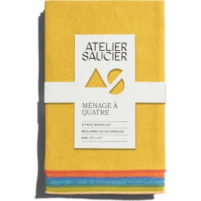 Atelier Saucier The Toucan Napkins, 4-Piece Set