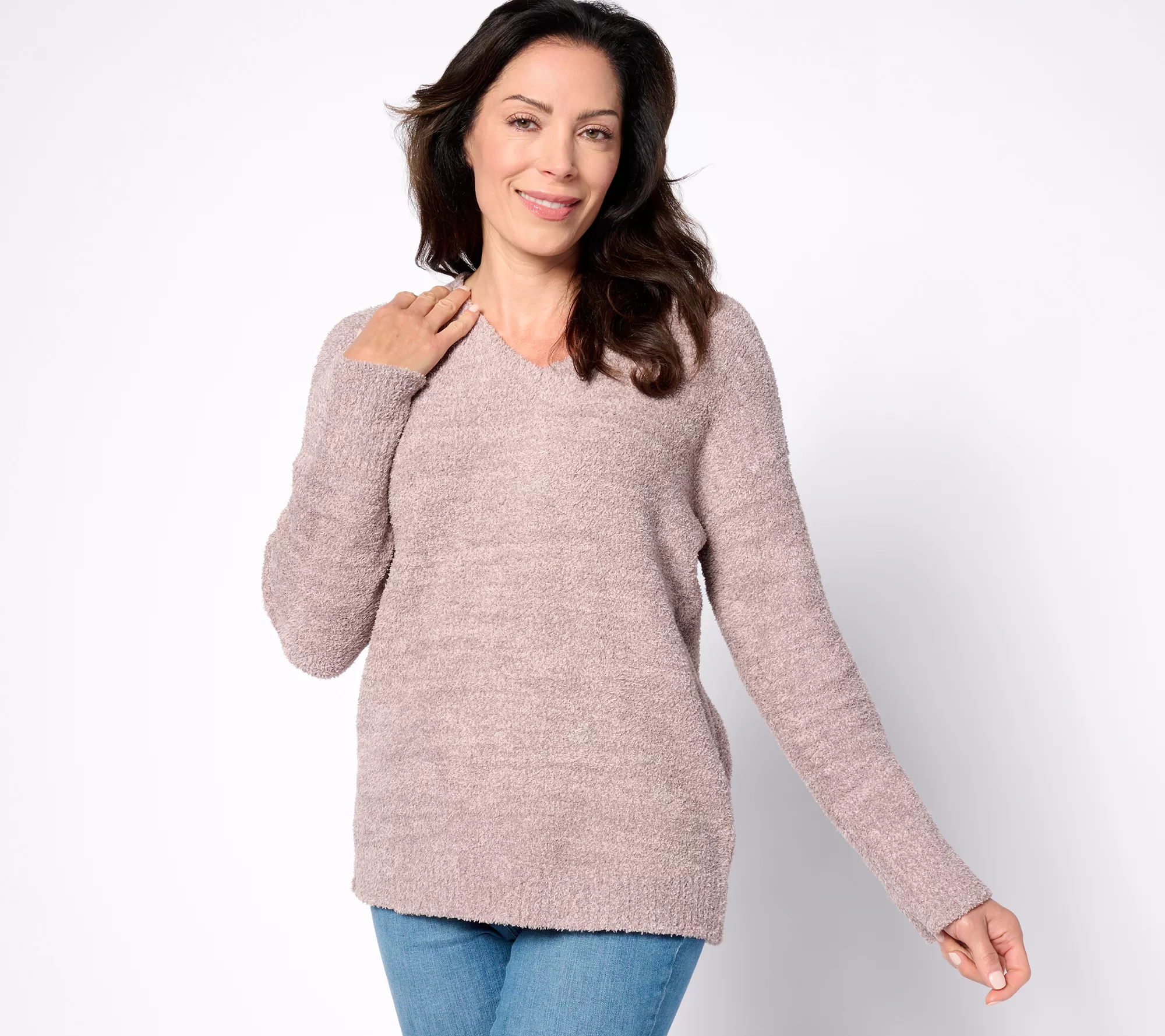 Barefoot Dreams CozyChic Open V-Neck Pullover