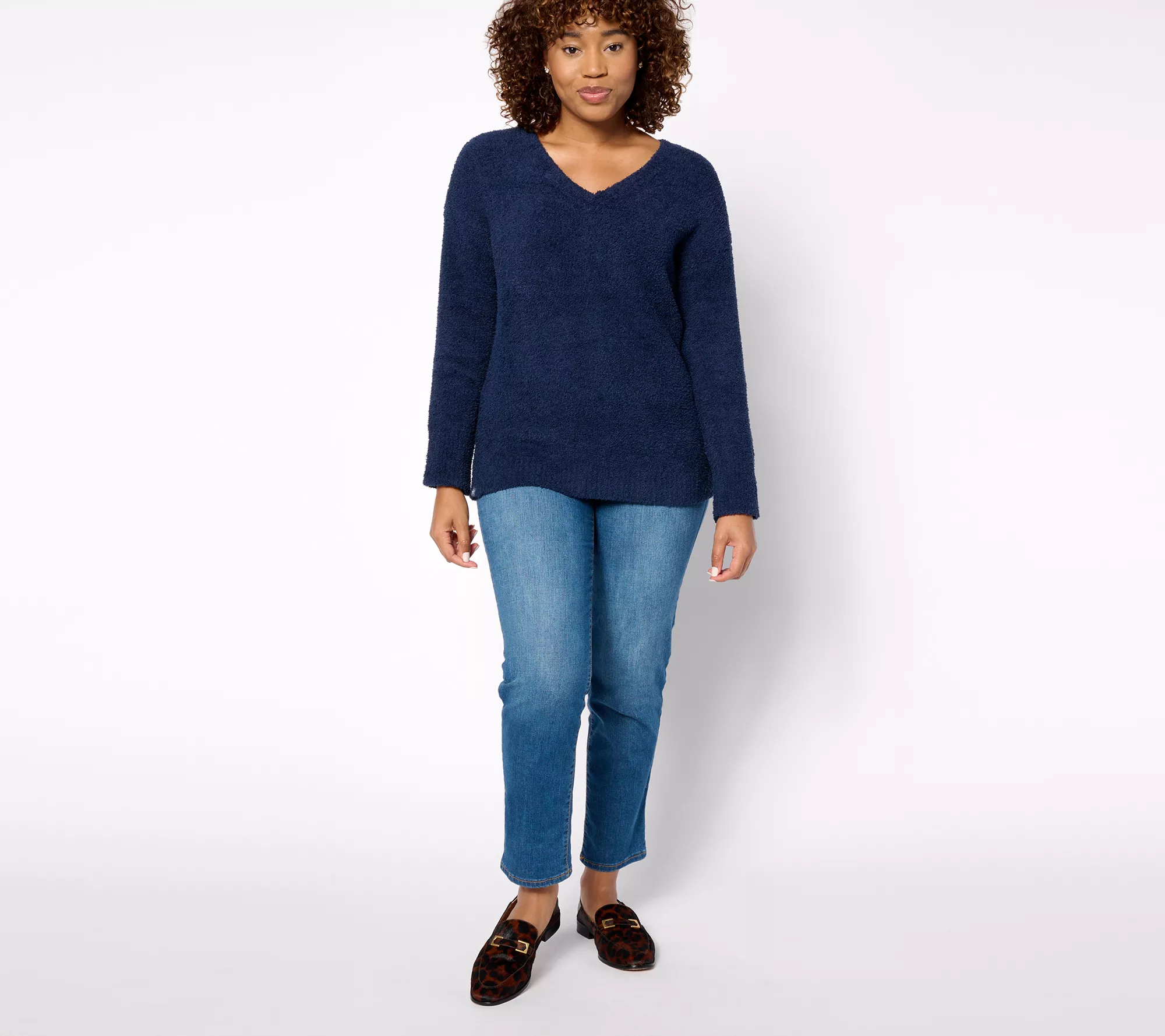 Barefoot Dreams CozyChic Open V-Neck Pullover