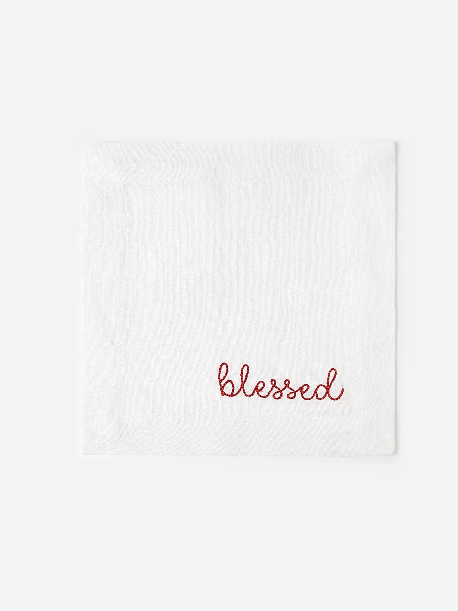     BARIOLES CASA  Set of 6 Holiday Linen Cocktail Napkins    