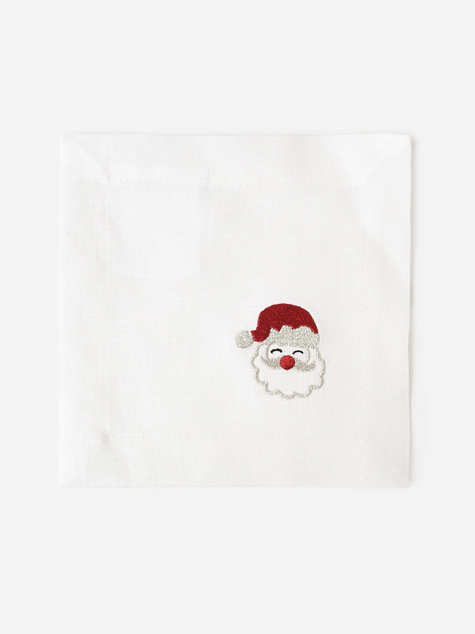     BARIOLES CASA  Set of 6 Holiday Linen Cocktail Napkins    