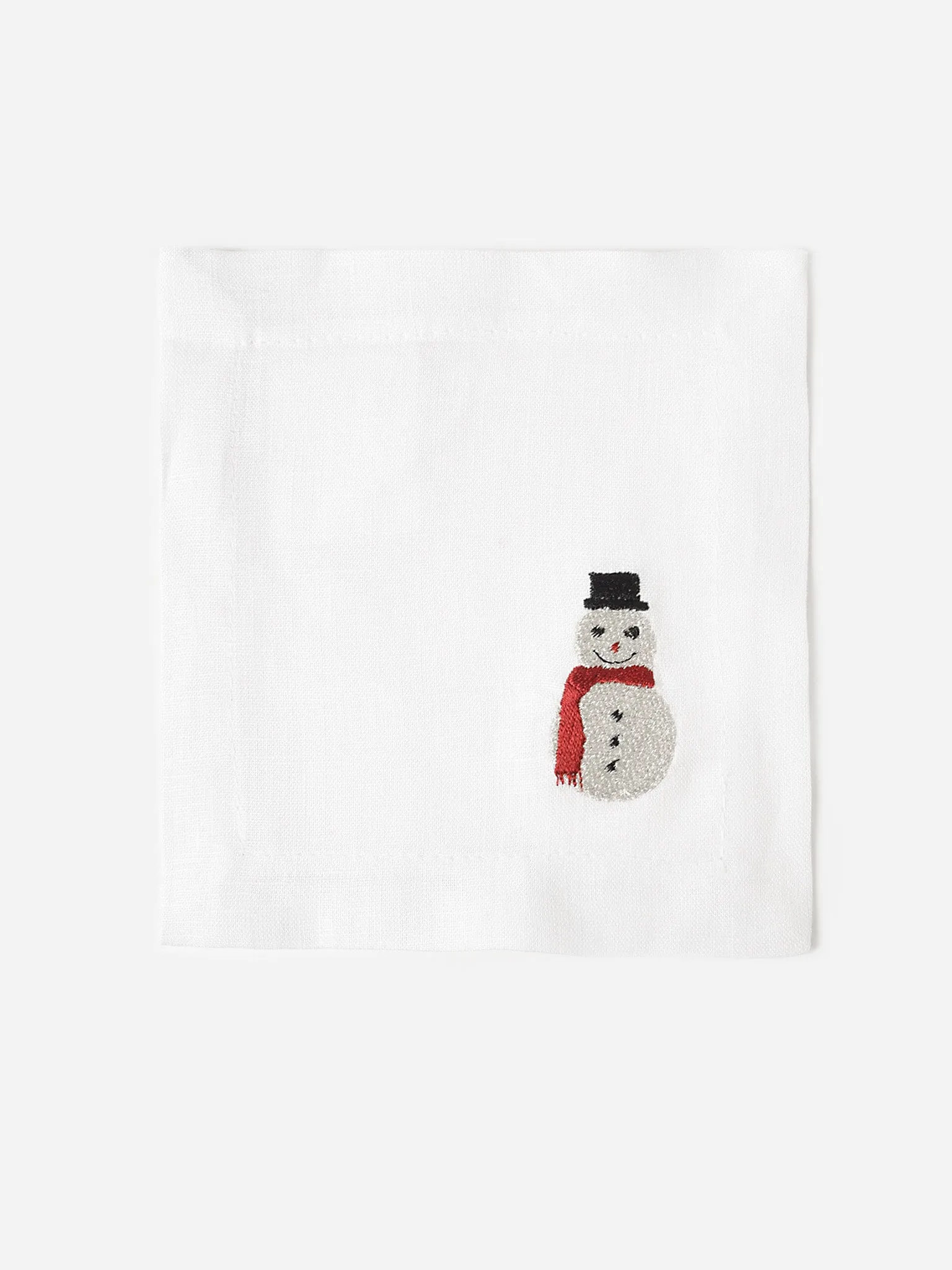     BARIOLES CASA  Set of 6 Holiday Linen Cocktail Napkins    