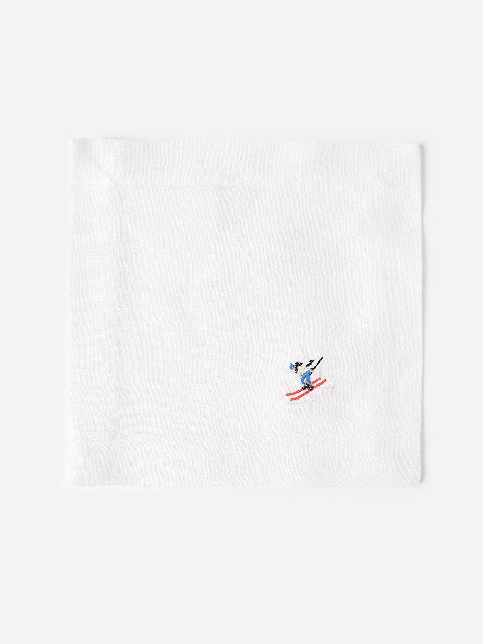     BARIOLES CASA  Set of 6 Holiday Linen Cocktail Napkins    