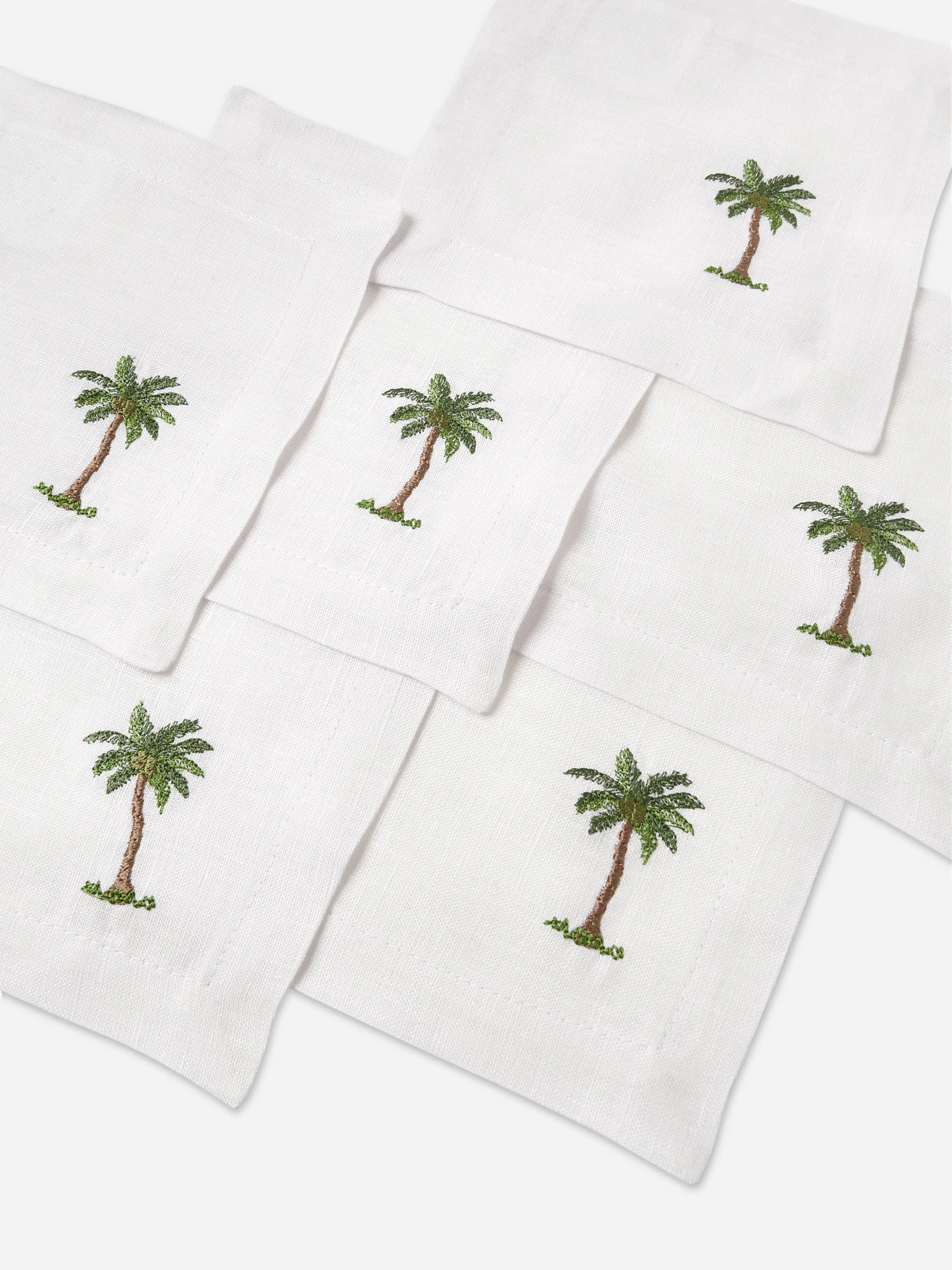     BARIOLES CASA  Set of 6 Linen Cocktail Napkins    