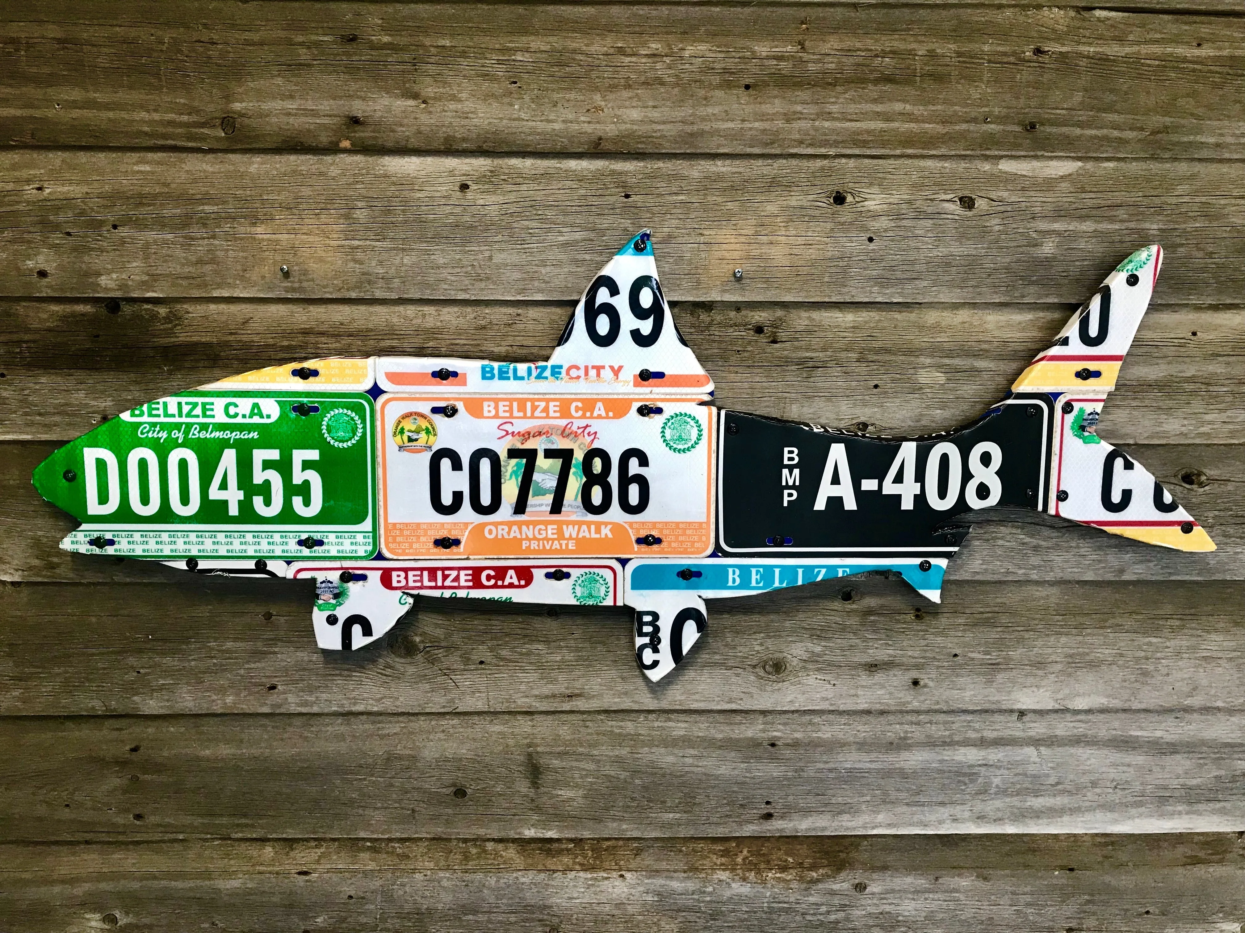 Belize Bonefish License Plate Art