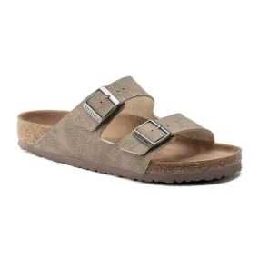 Birkenstock Arizona Vegan Desert Dust Gray Taupe Birkibuc Sandals (Regular)