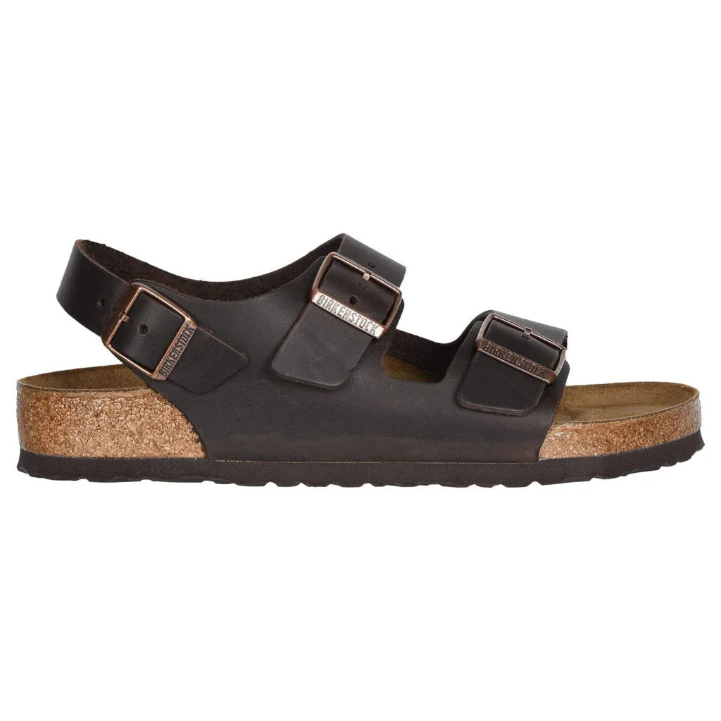 Birkenstock Unisex Sandals Milano BS Casual Buckles Slingbacks Oiled Nubuck - UK 5