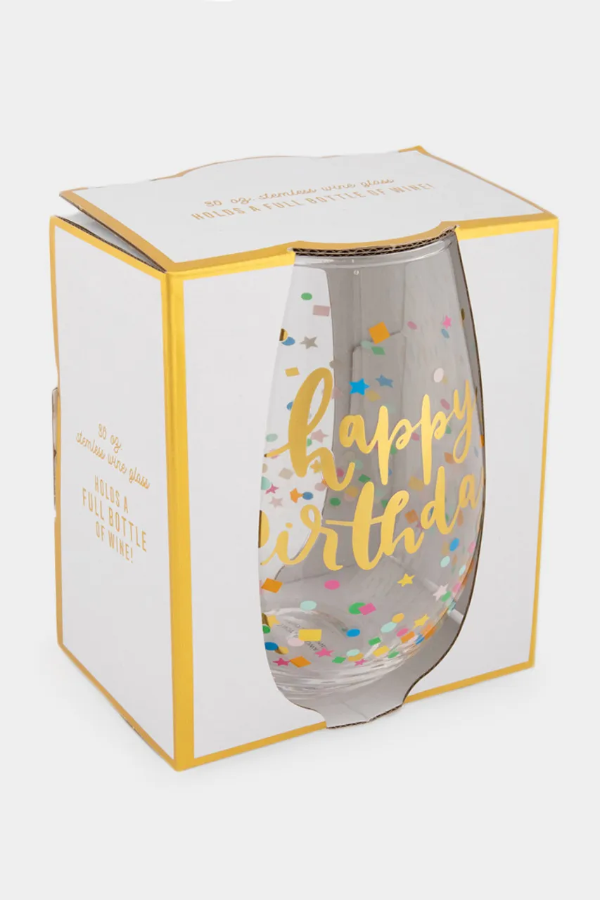 Birthday Confetti XL Wine Glass 30oz