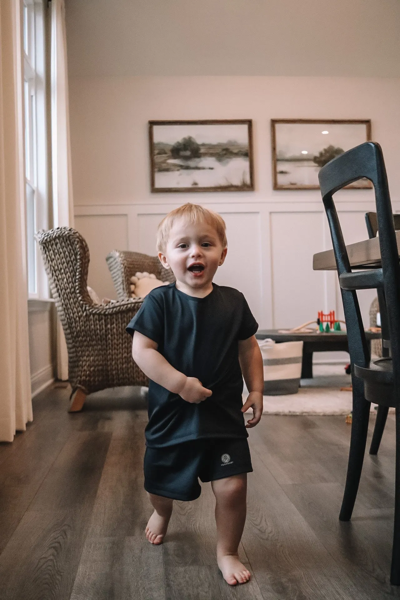 Black Shorts & Short Sleeve