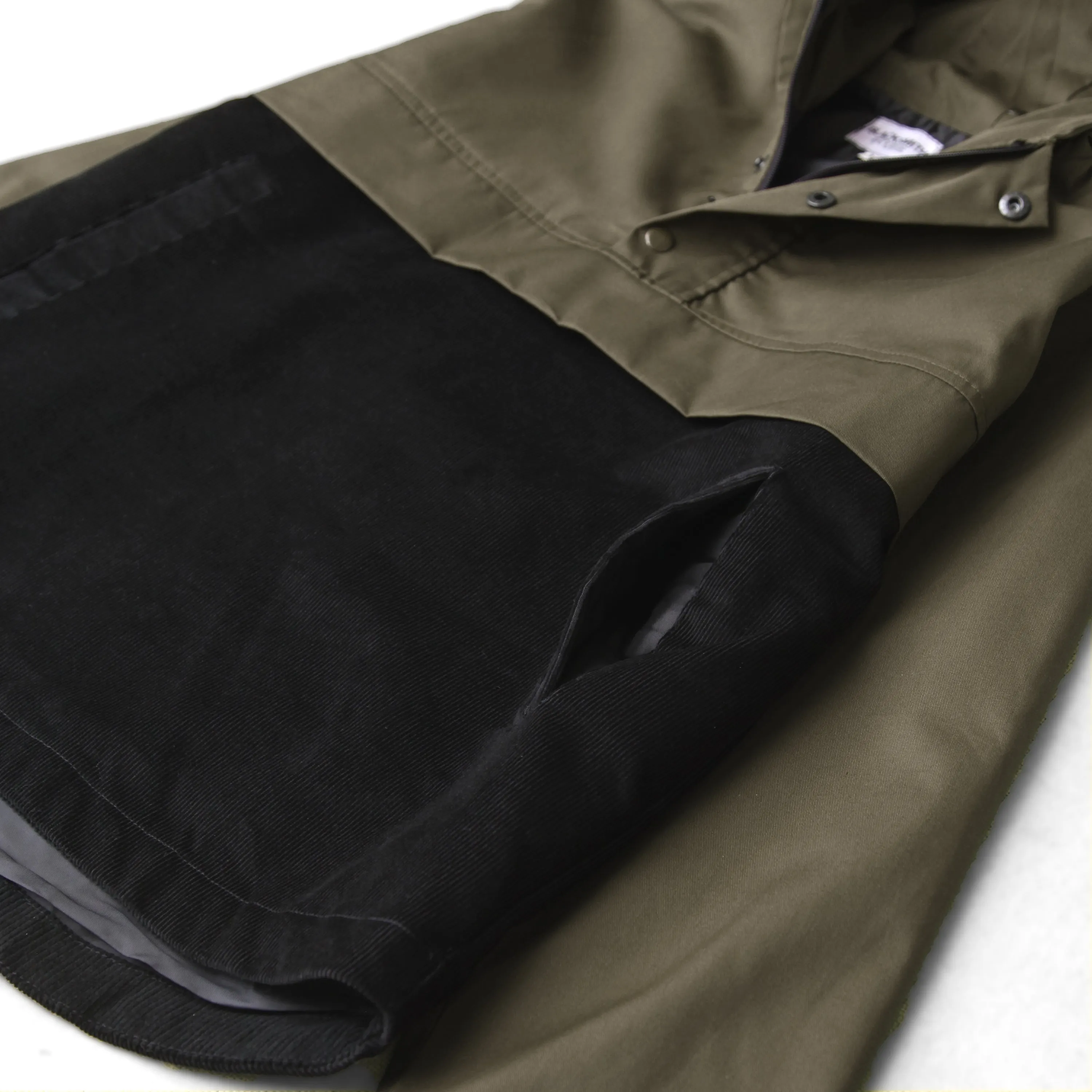 Blacksmith - Two Tone Corduroy/Canvas Pullover - Olive