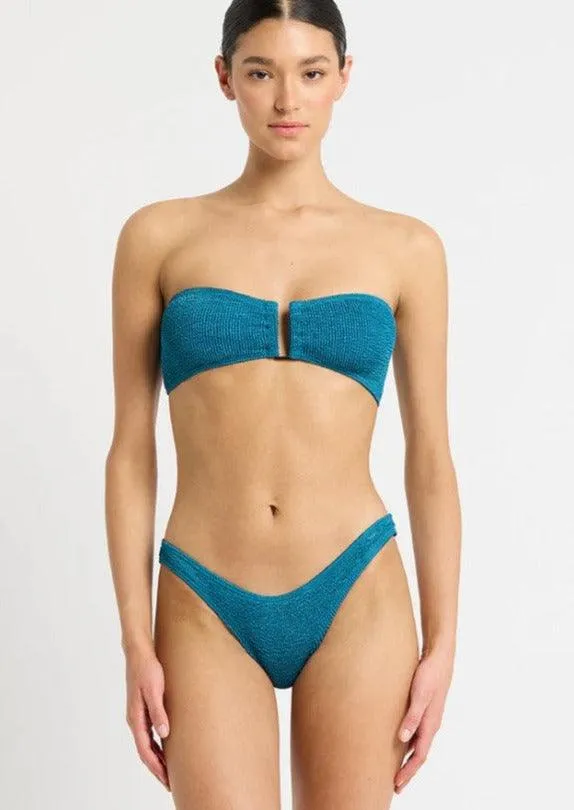 Blake Bandeau Bikini Top in Ocean Shimmer