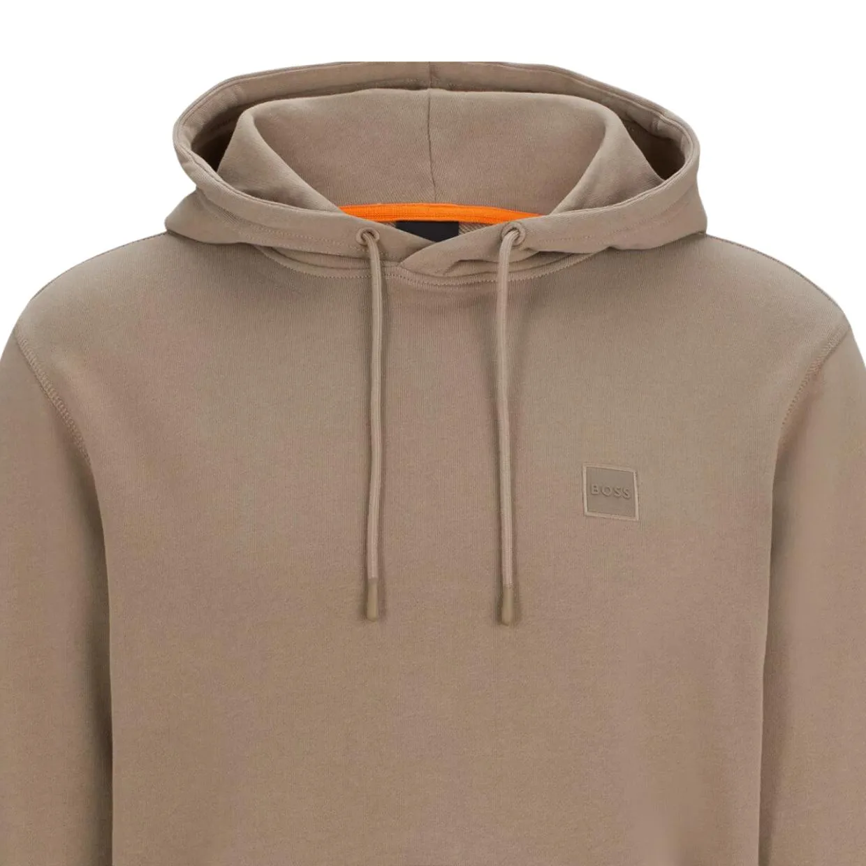 BOSS Wetalk Logo Patch Brown Hoodie