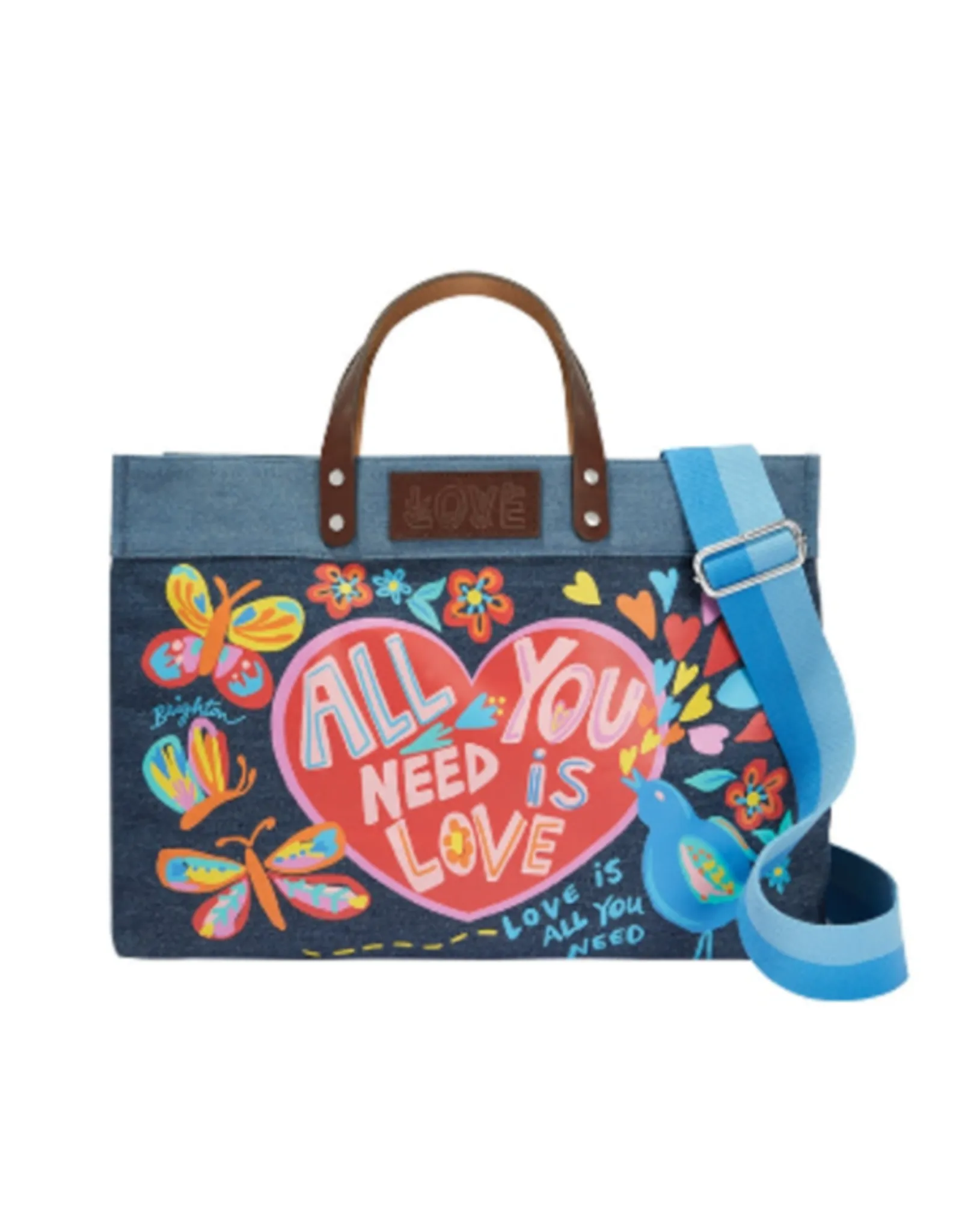 Brighton All You Need Denim Tote w/ Strap