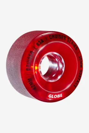 Bruiser Cruiser Skateboard Wheel 62mm - Clear Red