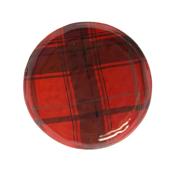 Christmas Plaid Dinner Plate, 10 Ceramic