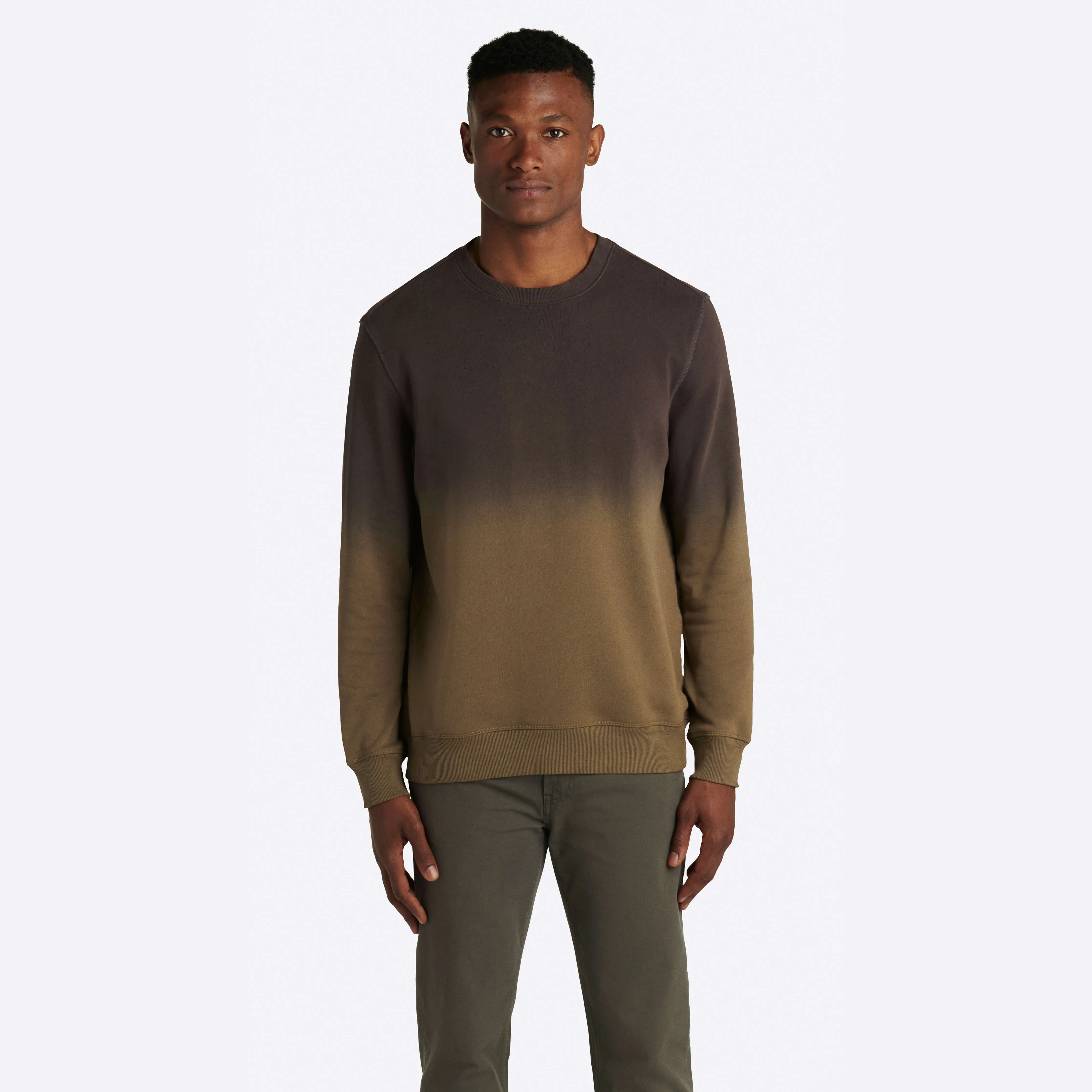 COMFORT Ombre Long Sleeve Crew Neck Pullover