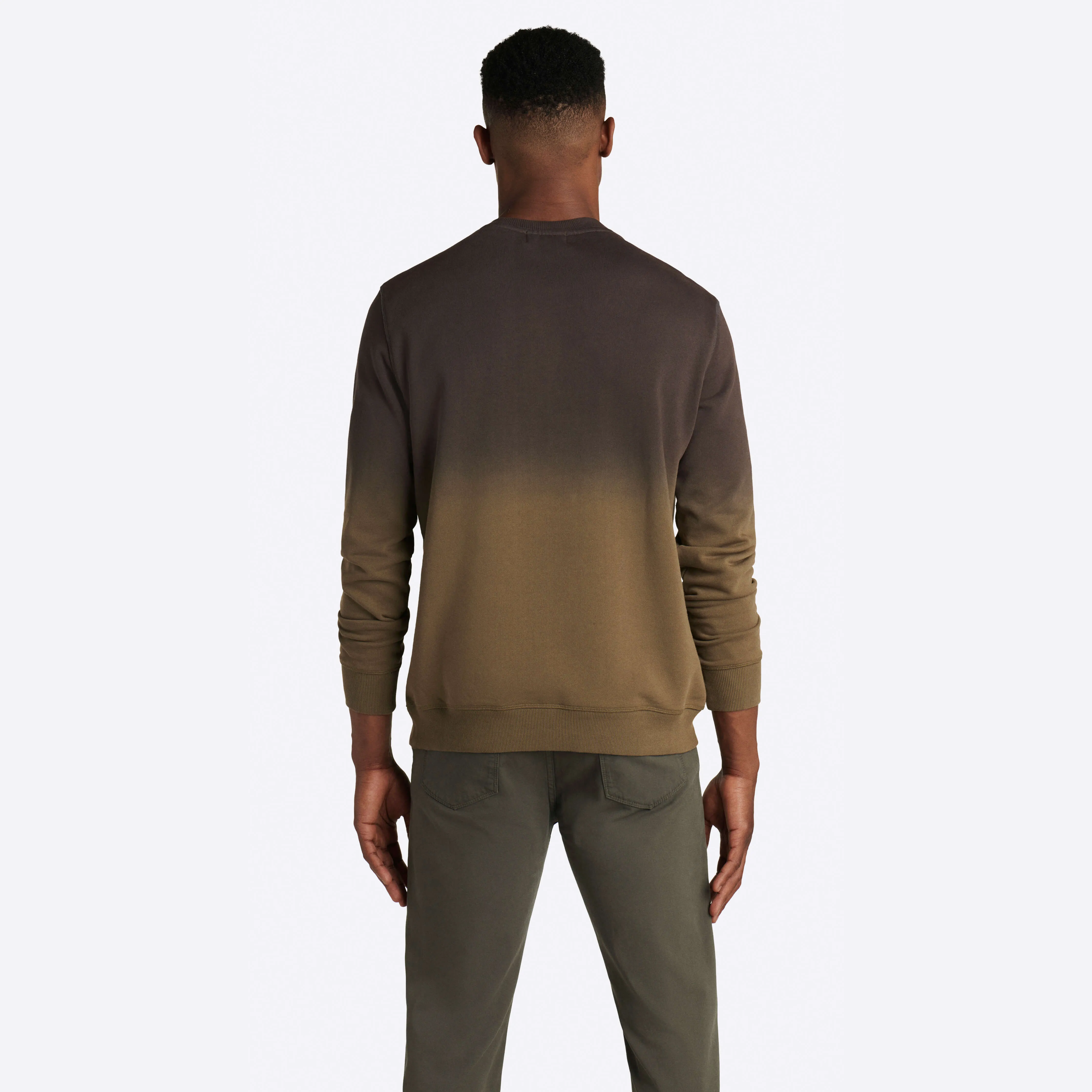 COMFORT Ombre Long Sleeve Crew Neck Pullover