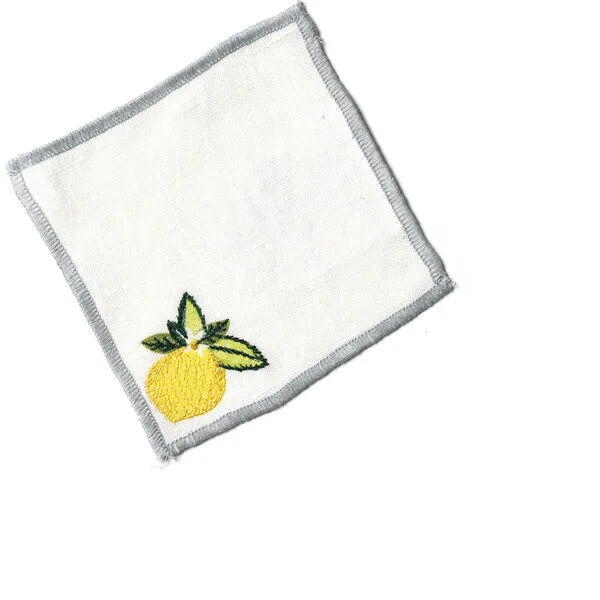 Coton Colors Lemon Citrus Cocktail Napkins, Set of 4