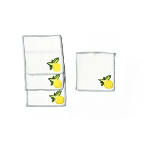 Coton Colors Lemon Citrus Cocktail Napkins, Set of 4