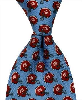 Crimson Football Helmet Tie - Blue